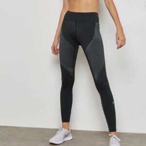 Nike Zonal Strength Running Tights Size M Black Gray Compression Training Pants